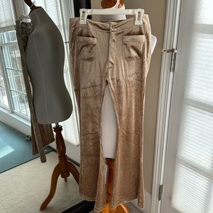 Joyfolie size 10 velour flared pants